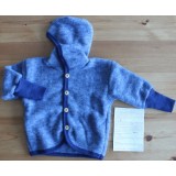 J�ckchen mit Kapuze Wollfleece kbT���ab<br> Fb. marine melange